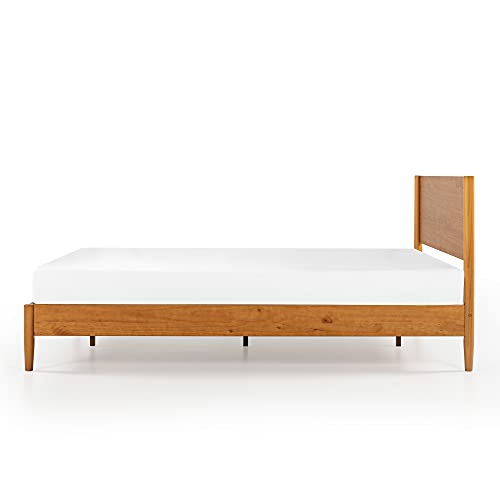 ZINUS Allen Mid Century Solid Wood Platform Bed Frame - No Box Spring Needed, Easy Assembly, Full Size, Brown - WoodArtSupply