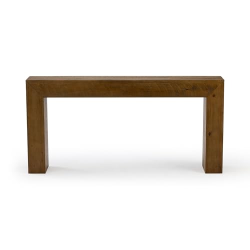 Plank+Beam 66 Inch Camden Console Table - Solid Pine Wood, Easy Assembly for Living Room or Entryway, Rustic Honey Plank+Beam