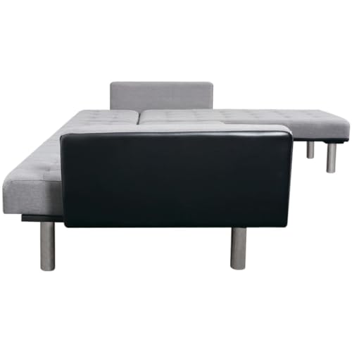 vidaXL Sofa Lounge Suite Day Bed Chaise Reclining Futon Couch L-Shape 2 Colors vidaXL
