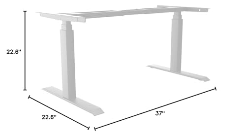 Desky Dual Motor Standing Desk Frame, Height Adjustable Electric Sit Stand Desk Base with Memory Presets, Heavy Duty Steel Frame for Home Office and Workstations – Matte Black Desky