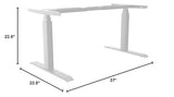 Desky Dual Motor Standing Desk Frame, Height Adjustable Electric Sit Stand Desk Base with Memory Presets, Heavy Duty Steel Frame for Home Office and Workstations – Matte Black Desky