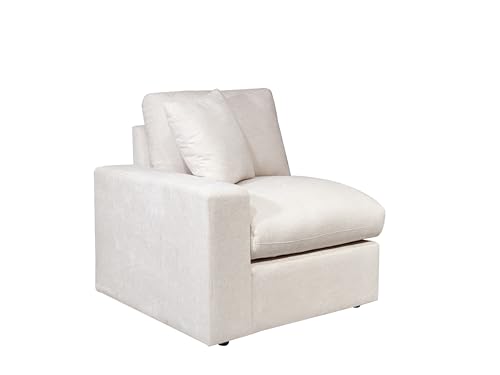 YOPTO 127" Modular Sectional Sofa,Modern Oversized Cloud Couch with Cup Holder&USB Port,7 Seater Convertible L-Shaped Chenille Sofas W/Ottoman,2 Pillows&Storage Box,Comfy Couches for Living Room,Beige YOPTO