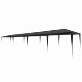 10x40ft Anthracite Party Tent, Heavy-Duty Polyethylene Outdoor Event Shelter with Steel Frame, Waterproof & UV Resistant Traditional Pavilion for Weddings, QZZCED