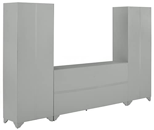 Crosley Furniture Tara 3-Piece Sideboard and Pantry Set, Distressed Gray Crosley Furniture