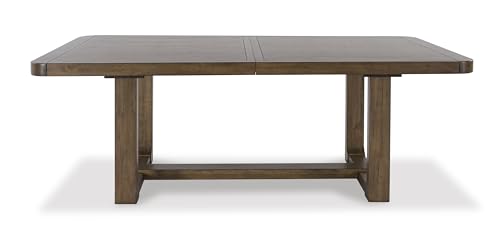 Signature Design by Ashley Cabalynn Farmhouse Dining Extension Table with 1 Removable Center Leaf, Light Brown Signature Design by Ashley