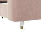 Little Seeds Valentina Kids' Full Upholstered Bed, Pink Velvet Little Seeds