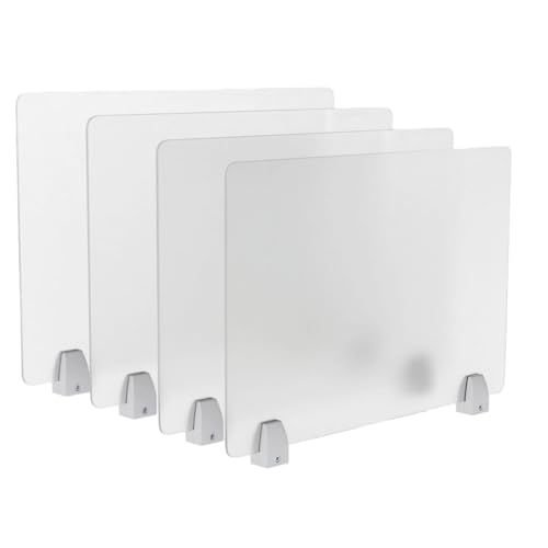 tonchean 4-Piece Desk Dividers Office Partitions, Privacy Desk Panel Protective, Privacy Screen with Clamps for Offices, Schools, Call Centers Workstation- 23.6“L x 15.8”W tonchean