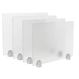 tonchean 4-Piece Desk Dividers Office Partitions, Privacy Desk Panel Protective, Privacy Screen with Clamps for Offices, Schools, Call Centers Workstation- 23.6“L x 15.8”W tonchean
