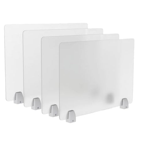 tonchean 4-Piece Desk Dividers Office Partitions, Privacy Desk Panel Protective, Privacy Screen with Clamps for Offices, Schools, Call Centers Workstation- 23.6“L x 15.8”W tonchean