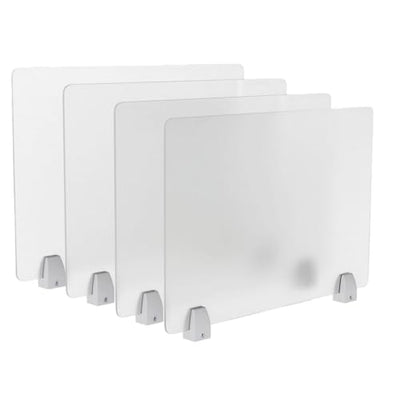tonchean 4-Piece Desk Dividers Office Partitions, Privacy Desk Panel Protective, Privacy Screen with Clamps for Offices, Schools, Call Centers Workstation- 23.6“L x 15.8”W