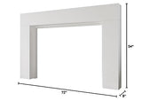 Modern Ember Sabine Wood Fireplace Mantel Surround Kit, White 48" x 42" Opening | 72" x 54" Overall | Minimal Modern Aesthetic; Includes Wooden Mantel Surround & Shelf Modern Ember