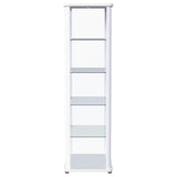 Coaster Home Furnishings Aero 5-Shelf Display Curio Cabinet with LED Lighting White Coaster Home Furnishings