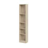 Tvilum Element Narrow 5 Shelf Bookcase, Tall, Oak Tvilum