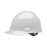 Malta Dynamics Made in US 4 Pt. Suspension Hard Hat, Ratchet Cap Style, Construction Hard Hat for Safety, OSHA/ANSI Compliant (1 Pack, White) Malta Dynamics