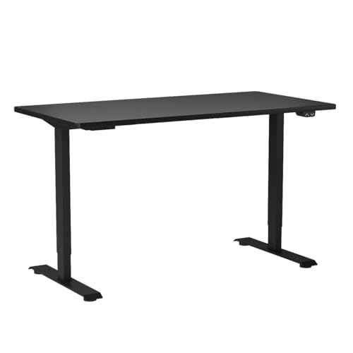 FLEXISPOT Standing Desk 55 x 28 Inches Stand Up Desk Workstation Home Office Computer Height Adjustable Desk (Black Frame + 55" Black Top 2 Packages) - WoodArtSupply