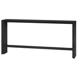 Henn&Hart 64" Wooden Rectangular Console Table Entryway Table, Sofa Table with Wooden Storage Shelf for Entryway, Living Room, Couch, Hallway, or Office, Natural Black Henn&Hart