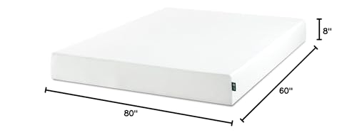 ZINUS 8 Inch Green Tea Memory Foam Mattress [New Version], Queen, Fiberglass free, Medium Firm Feel, Zoned Pressure Relief, Certified Safe Foams & Fabric, Mattress in A Box Zinus