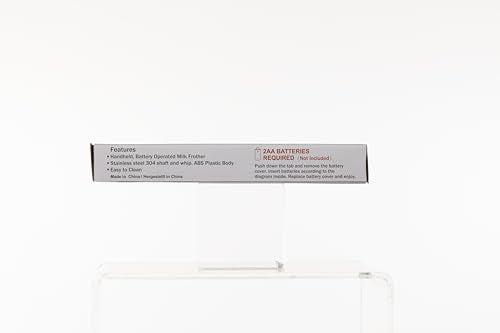 Bonsenkitchen Powerful Milk Frother for Coffee, Fast Handheld Drink Mixer with Stainless Steel Whisk, Battery Operated Hand Frother Stirrer Wand-Black Bonsenkitchen