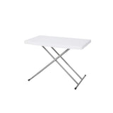 Lakhow 30 Inch,Adjustable Folding Laptop Table TV Tray, Height Adjustable Folding Computer Desk, White Granite Lakhow