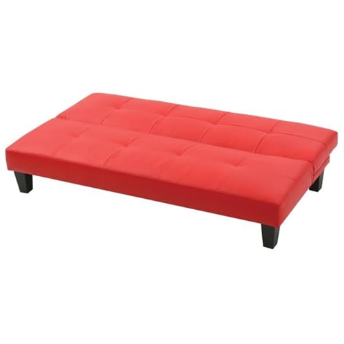 Glory Furniture Alan Faux Leather Sleeper Sofa in Red Glory Furniture