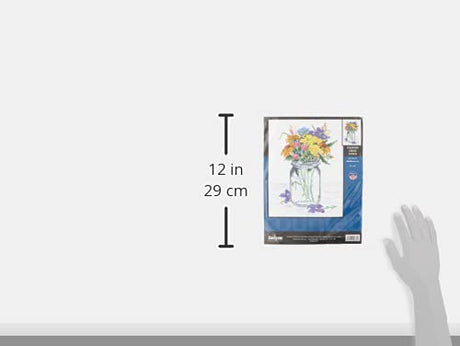 Janlynn 017-0112 "Wildflower Jar Counted Cross Stitch Kit Janlynn