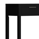 SIMPLIHOME Hollander Console Table - 60 Inch Wide Solid Wood Sofa Table in Black, Contemporary Storage Table for Entryway or Living Room with 3 Drawers and Sleek Metal Hardware SIMPLIHOME