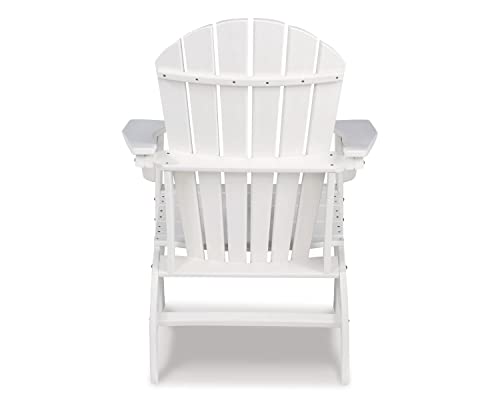 Signature Design by Ashley Sundown Treasure Outdoor Patio HDPE Weather Resistant Adirondack Chair, White Signature Design by Ashley