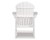 Signature Design by Ashley Sundown Treasure Outdoor Patio HDPE Weather Resistant Adirondack Chair, White Signature Design by Ashley