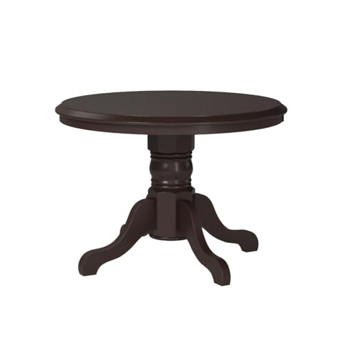 Classic Black 42" Round Pedestal Dining Table by Home Styles - WoodArtSupply