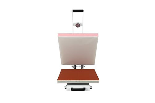 Montary 16x24 Commercial Grade Semi-Automatic 2000W High Pressure Multifunction Heat Press Machine: Boasting a Slide Out Lower Platen, Fast Heating, Pink Montary