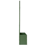 Oakland Living 6 ft. X 4 ft. Green Freestanding Metal Privacy Screen Room Divider with Flower Box Oakland Living