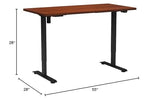 FLEXISPOT Standing Desk 55 x 28 Inches Electric Stand Up Desk Workstation, Whole-Piece Desk Board Home Office Computer Height Adjustable Desk (Black Frame + 55" Mahogany Top 2 Packages) FLEXISPOT