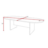 Regency Legacy Racetrack Conference Table with Tabletop Power & Data Port, 95", Ash Grey Regency