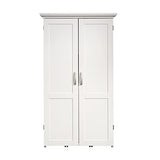 Sauder Miscellaneous Storage Craft & Sewing Armoire, L: 35.11" x W: 21.81" x H: 61.58", Glacier White finish Sauder