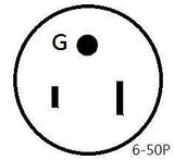 Parkworld Welder Extension Cord NEMA 6-50 Extension Cord, 6-50P to 6-50R STW 8AWG/3C for 40 Amp 250 Volt (75FT) Parkworld