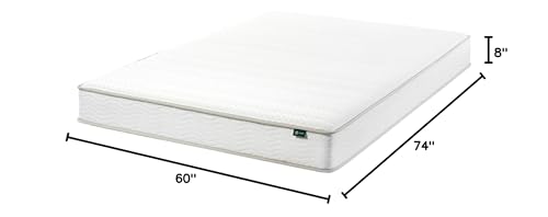 ZINUS 8 Inch Foam and Spring RV Mattress, [New Version], Short Queen for RVs, Campers & Trailers, Smaller, More Convenient WonderBox Packaging, Mattress-in-a-Box ZINUS