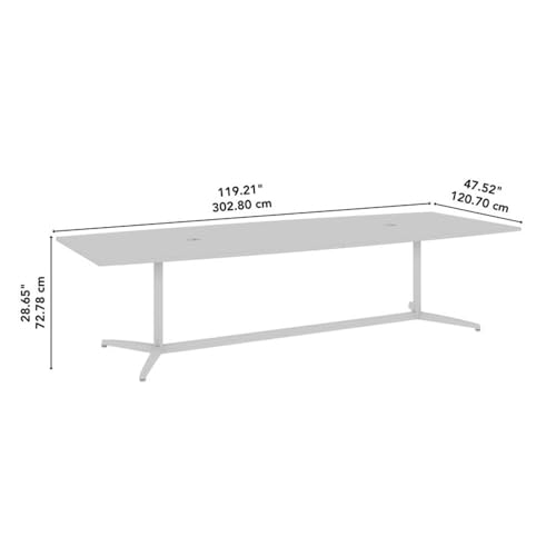 BOWERY HILL 120W x 48D Boat Shaped Conference Table in Black Walnut BOWERY HILL