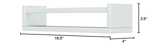 Forbena Floating Nursery Book Shelves for Wall Set of 4, White Wall Bookshelf for Kids Room, Small Wood Book Shelf Wall Mounted for Baby Teen Boys Girls Bedoom Bathroom Toy and Decor Storage Forbena