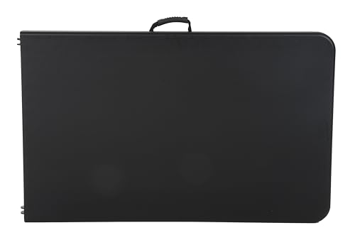 COSCO Fold-in-Half Banquet Table w/Handle, 8ft, Black Cosco