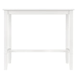 Linon White Bar Height Claridge Wooden 42" Pub Table Linon