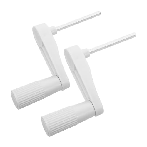 NAMOARLY 2pcs Manual Crank for Desk and Table, Replacement Crank Handle, High-Strength Silent Operation for Workbench Window and Standing Desk White NAMOARLY