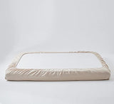 Simple&Opulence Linen Fitted Sheet (1 Piece) - 14 Inch Deep Pocket Mattress Cover Natural Flax Cotton Blended Soft Breathable Bedding - Linen, King Size Simple&Opulence