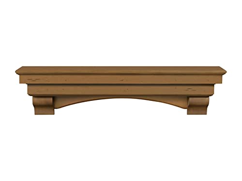 Pearl Mantels ARYB6049710 Artistically Pleasing and Versatile Pine Wood Mantel Shelf, 60", Antique Distressed