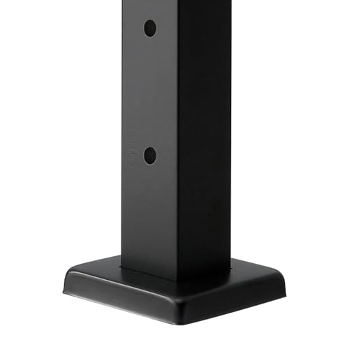 VEVOR 4 Pack Cable Railing Post, 42"x2"x2" Level Drilled Deck Railing Post, SUS304 Stainless Steel Black Cable Railing System Kit for Indoor Outdoor Deck Balcony, 4JZLGZXHS106URZU0001V0 VEVOR