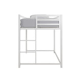 DHP Miles White Metal Junior Twin Loft Bed for Kids DHP