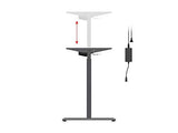 Monoprice Height Adjustable Sit-Stand Riser Table Desk Frame - Black with Electric Single Motor, Compatible with Desktops from 39 Inches Up to 63 Inches Wide - Workstream Collection Monoprice