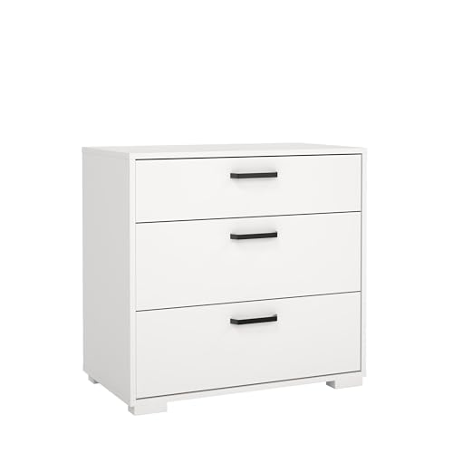 Tvilum Sofia 3-Drawer Bedroom Storage Chest, White, 27.6" W x 26.2" H x 15.67" D Tvilum