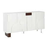 Christopher Knight Home Kyala Modern Sideboard Buffet Cabinet with Adjustable Shelves, Wooden Living Room TV Stand with Storage, Multifunctional Storage Cabinet, Entryway Console Table, White Christopher Knight Home