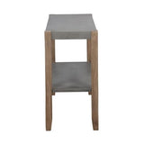 Alaterre Furniture Newport Living Room Collection – 40" Rustic Industrial Sofa or TV Console Table with Faux Concrete Top, Lower Shelf and Light Amber Wood Frame (Concrete Gray) Alaterre Furniture