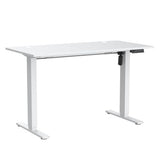 SMUG Standing Desk, 48 x 24 in Electric Height Adjustable Computer Desk for Home Office, Sit Stand up Work Gaming Table with Memory Controller/Headphone Hook, Rising Lift Workstation-White SMUG